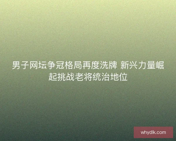 男子网坛争冠格局再度洗牌 新兴力量崛起挑战老将统治地位