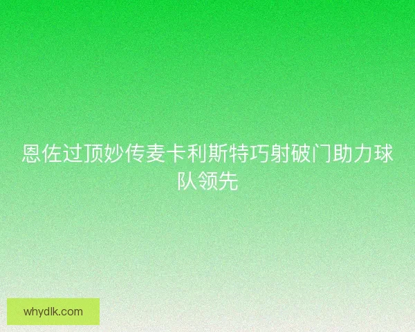 恩佐过顶妙传麦卡利斯特巧射破门助力球队领先