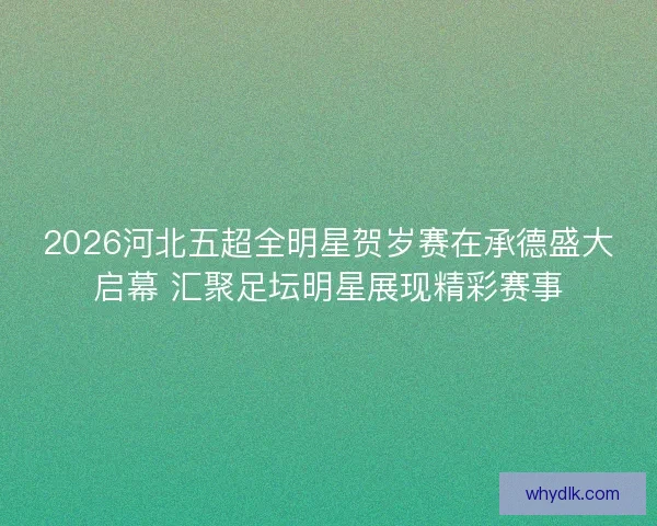 2026河北五超全明星贺岁赛在承德盛大启幕 汇聚足坛明星展现精彩赛事